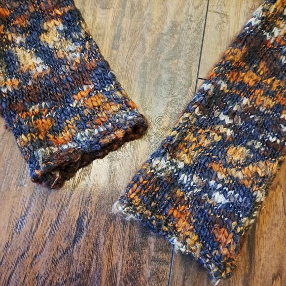 Silvia Novelli NOBA Brown Shawl Wrap Cardigan Sweater Italy MED Wool Y2K Cozy - Picture 7 of 10